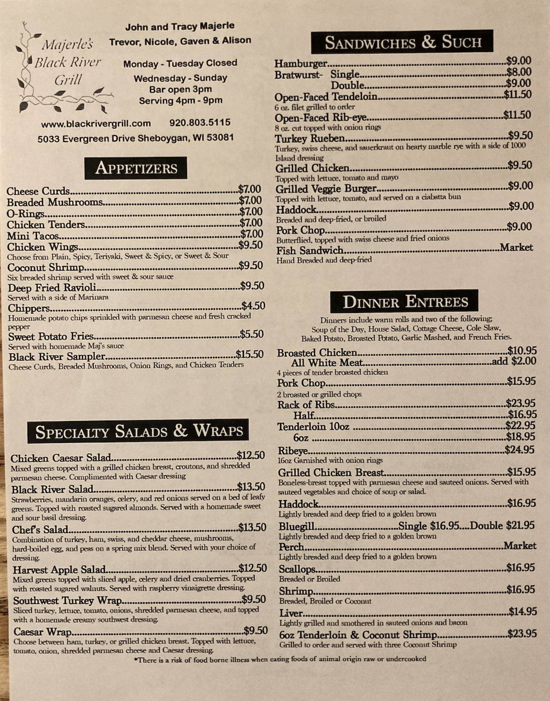 Majerle's Black River Grill Sheboygan WI